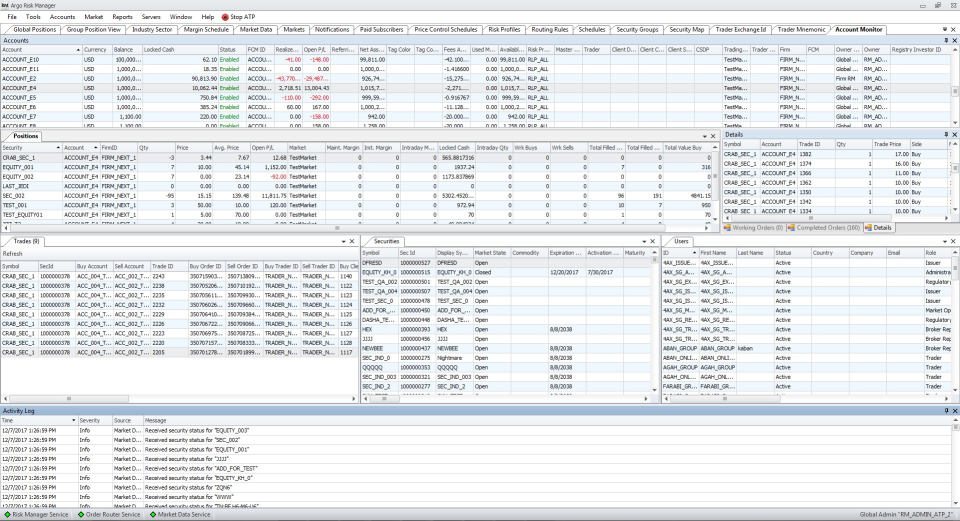 screenshot of Argo Trading Platform